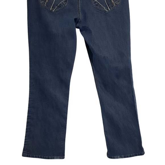 Gloria Vanderbilt Womens Petite 12P Amanda Jean Indigo Denim Bootcut Stretch - Picture 8 of 10